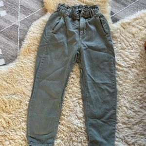 Zara High Waisted tapered denim pants